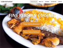 Tablet Screenshot of cazbarestaurant.com